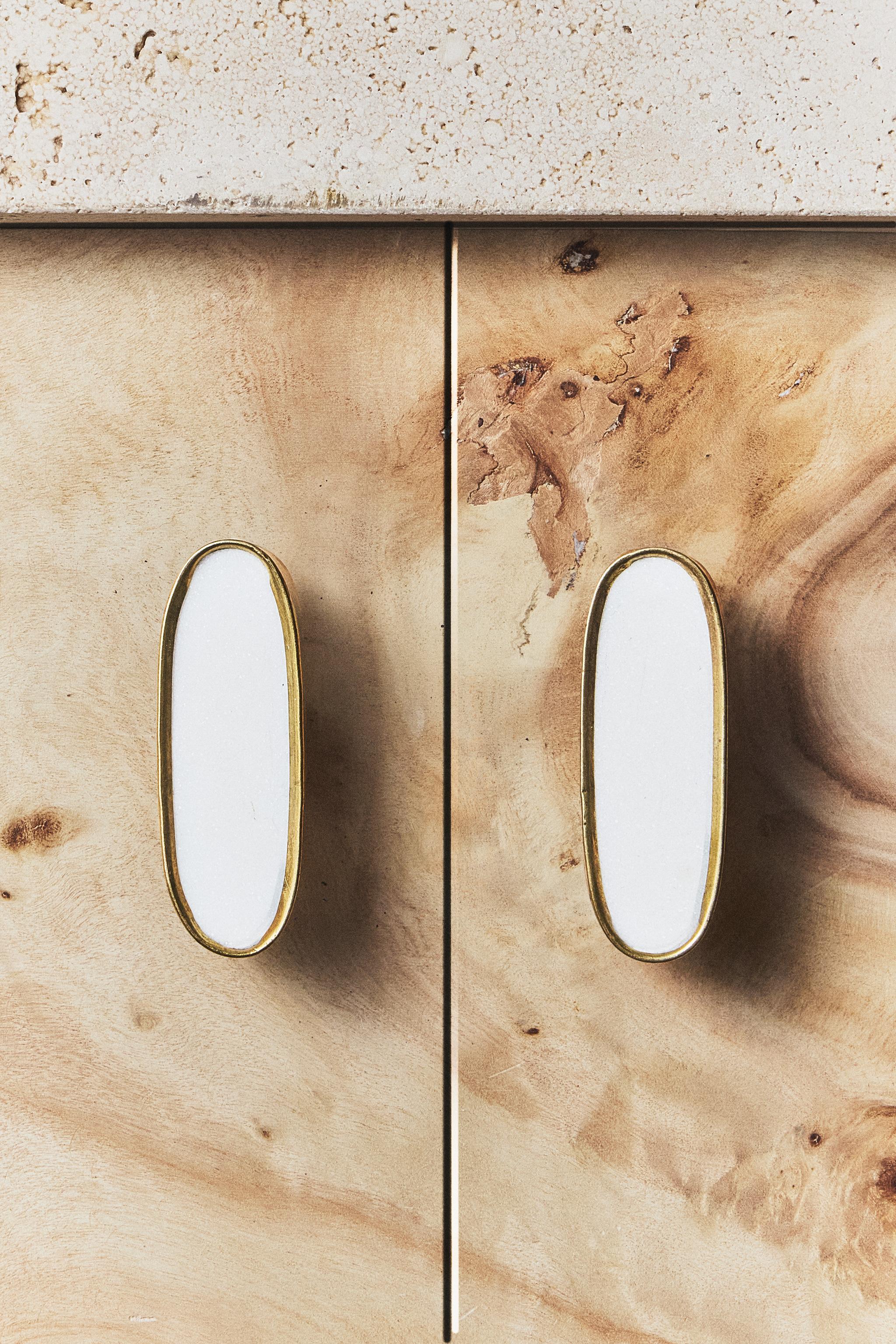 SET OF OVAL MARBLE KNOBS (SET OF 2)